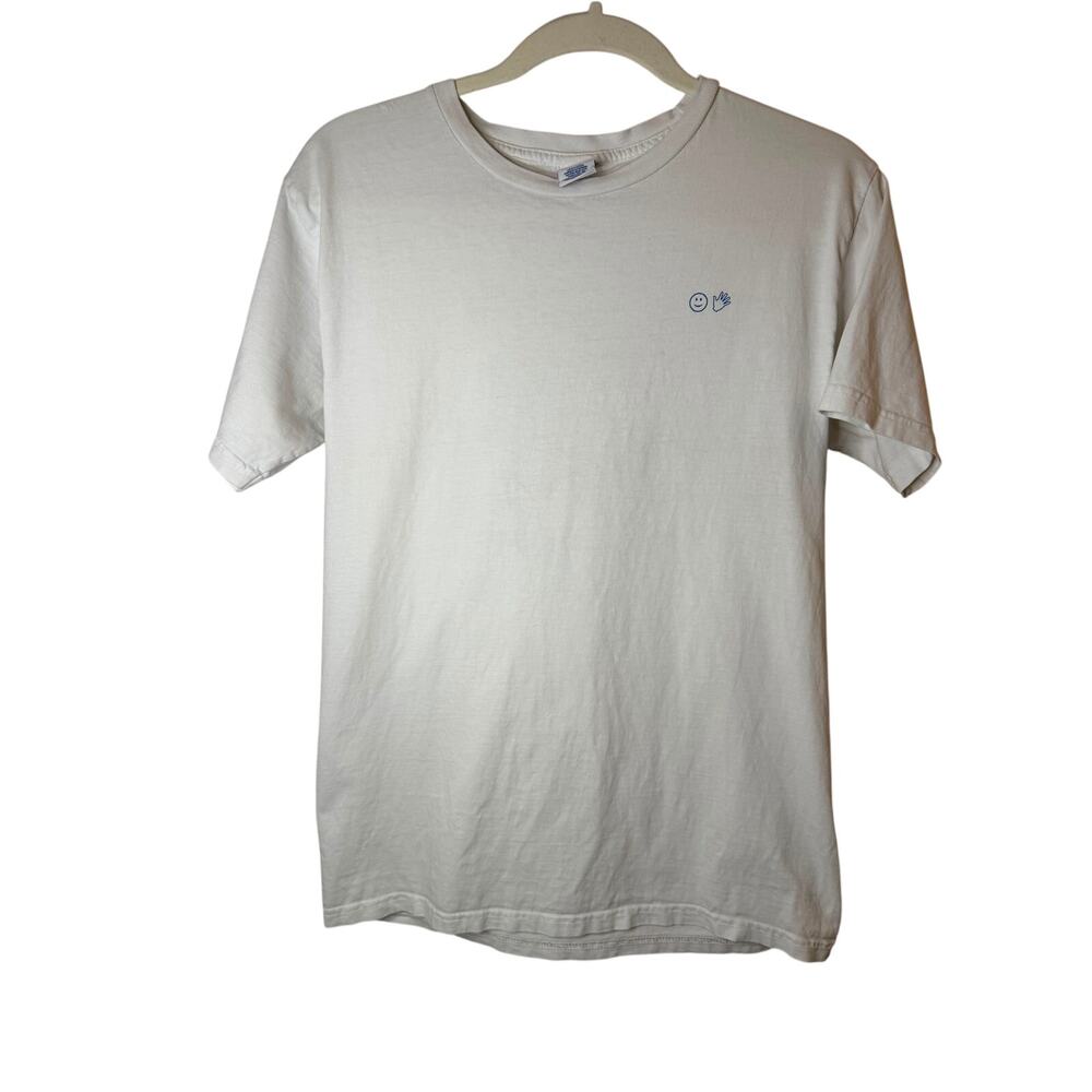 Glossier Logo Tee Blue on White sz. Small